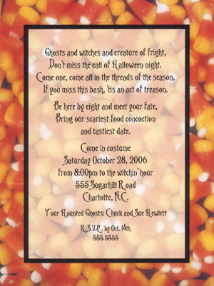 invitations fall party invitations candy corn themed party invitations ...