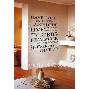 ... HAVE HOPE INSPIRATIONAL WALL STICKER QUOTE Saying Decals 56x75cm