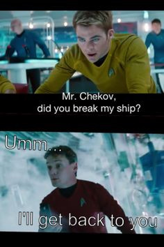 Chekov Star Trek Into Darkness Gif Star trek into darkness lol