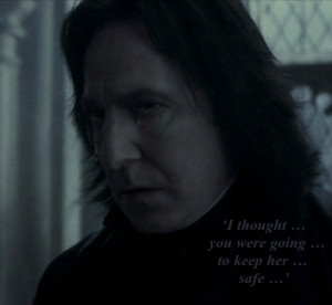 Crying Snape with Quote - severus-snape Fan Art