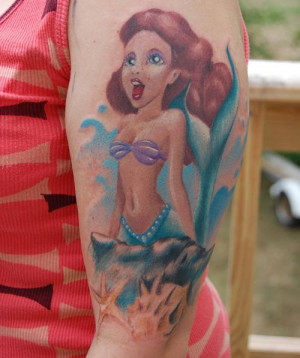 ariel little mermaid tattoo worst tattoos pictures bad