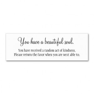 ... Soul Pay It Forward Double-Sided Mini Business Cards (Pack Of 20