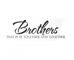 Wall Decal Sticker Quote Vinyl Lettering Brothers Play Together Boy's ...
