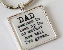 ... for daddy, custom keychain, custom quote keychain, gift for father