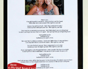 ... Daughter Going Away: Moving Long Distance Poem Quote Song Print Mat