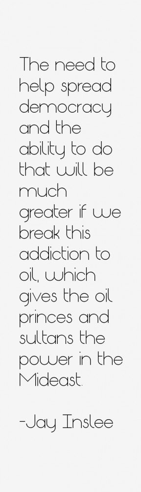 The need to help spread democracy and the ability to do that will be ...