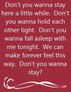 feat Kelly Clarkson - Don't You Wanna Stay - song lyrics, song quotes ...