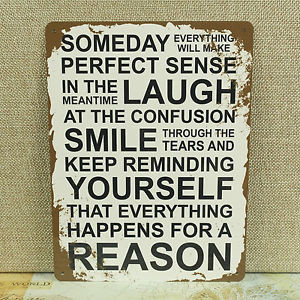 Details about INSPIRATIONAL QUOTE METAL PLAQUE VINTAGE TIN RETRO WALL ...