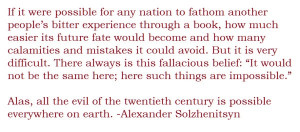 Alexander Solzhenitsyn on Tyranny