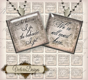 Alice in Wonderland Quotes 1 inch squares inchies printable images ...