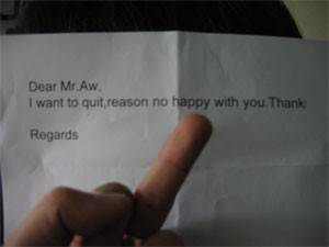 funny resignation letters