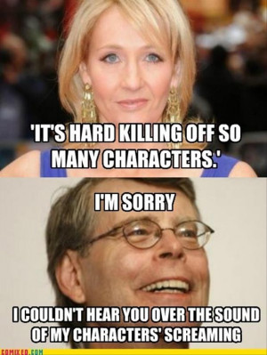 stephen king and jk rowling funny pictures