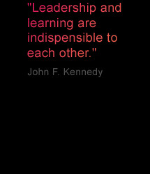 ... and learning are indispensible to each other. - John F. Kennedy