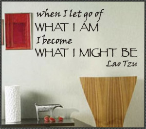 Vinyl Wall Quote Let Go by Lao Tzu