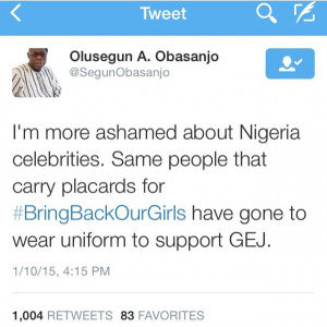 Former President, Olusegun Obasanjo Blasts Nigerian Celebrities See ...