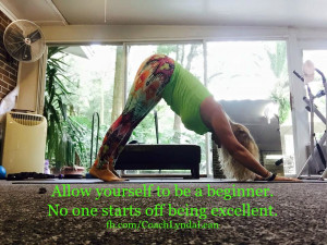 Downward Dog Lynda with quote