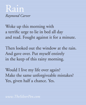Rainy Day by Raymond Carver
