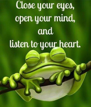 wise message from a frog