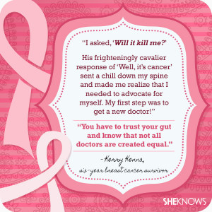 Breast cancer quotes from survivors themselves: Kerry