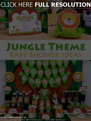 Jungle Safari Theme Baby Shower Ideas