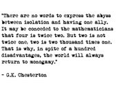 Chesterton love and marriage quote vintage typewriter print weddi ...
