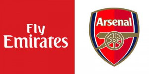 Fly Emirates and Arsenal Logos