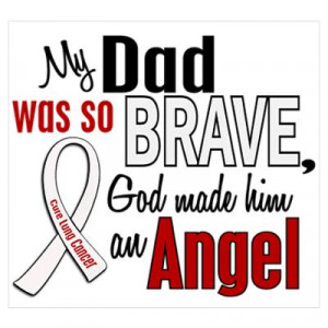 CafePress > Wall Art > Posters > Angel 1 DAD Lung Cancer Poster