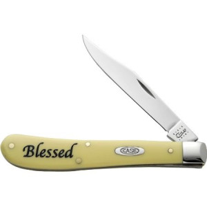 Knives 8846 Religious Sayings Series - Blessed Slimline Trapper Knife ...