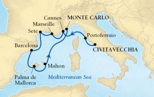 Mediterranean Cruise Map