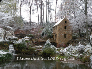 Psalm And Winter Scene Photograph
