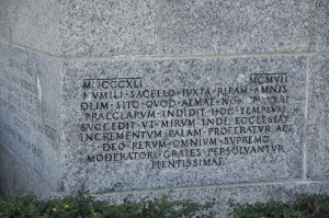 Cornerstone of a Cathedral in the New World: Deo Uni Et Trino