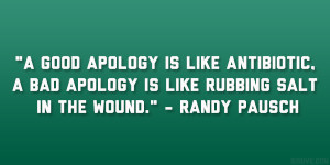 Good Apology Is Like Antibiotic