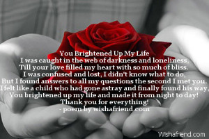 You Brightened Up My LifeI