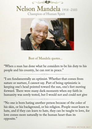 Best of Nelson Mandela quotes about empowerment and equality.