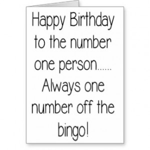 Funny Happy Birthday Card - Number 1 Greeting Card