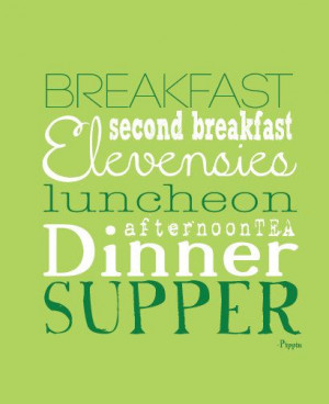Second Breakfast Quote Art Print by ScribbleandScribe on Etsy, $12.00