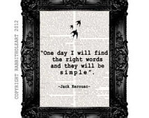JACK KEROUAC QUOTE Art Print inspirational motivational literary ...