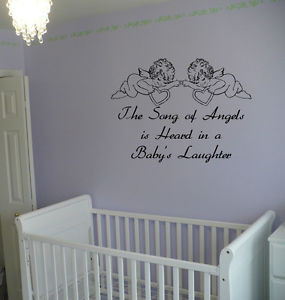 The-Song-of-Angels-Babys-Laughter-Quote-Vinyl-Bedroom-Wall-Art-Sticker ...