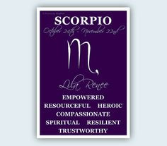 Scorpio Zodiac Print - Custom