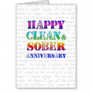 Happy Clean & Sober Anniversary Greeting Card
