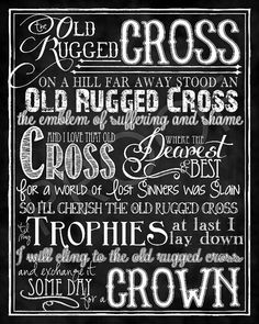 Mounted Art The Old Rugged Cross Hymn by ToSuchAsTheseDesigns, $28.00 ...