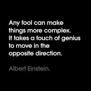 EINSTEIN #quote on simplicity