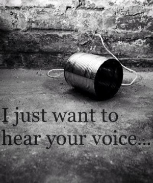 Just Want to Hear Your Voice