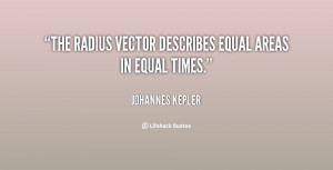 quote Johannes Kepler the radius vector describes equal areas in 50223