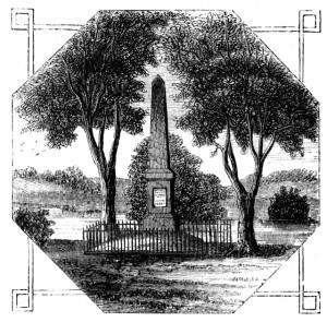 The monument at Concord, the “shaft we raised to them and Thee” in ...