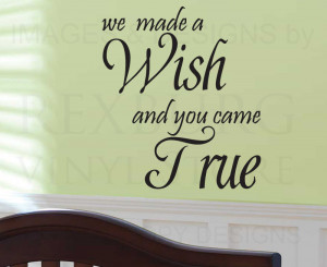 Wall-Sticker-Decal-Quote-Vinyl-Art-Mural-Letter-We-Made-a-Wish-Baby ...