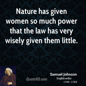 Samuel Johnson Women Quotes