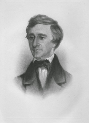 Portrait of Henry David Thoreau around age 37