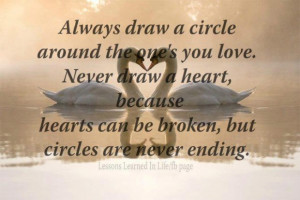 Meaningful quotes never draw a heart