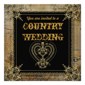 Elegant Country Wedding Invitations